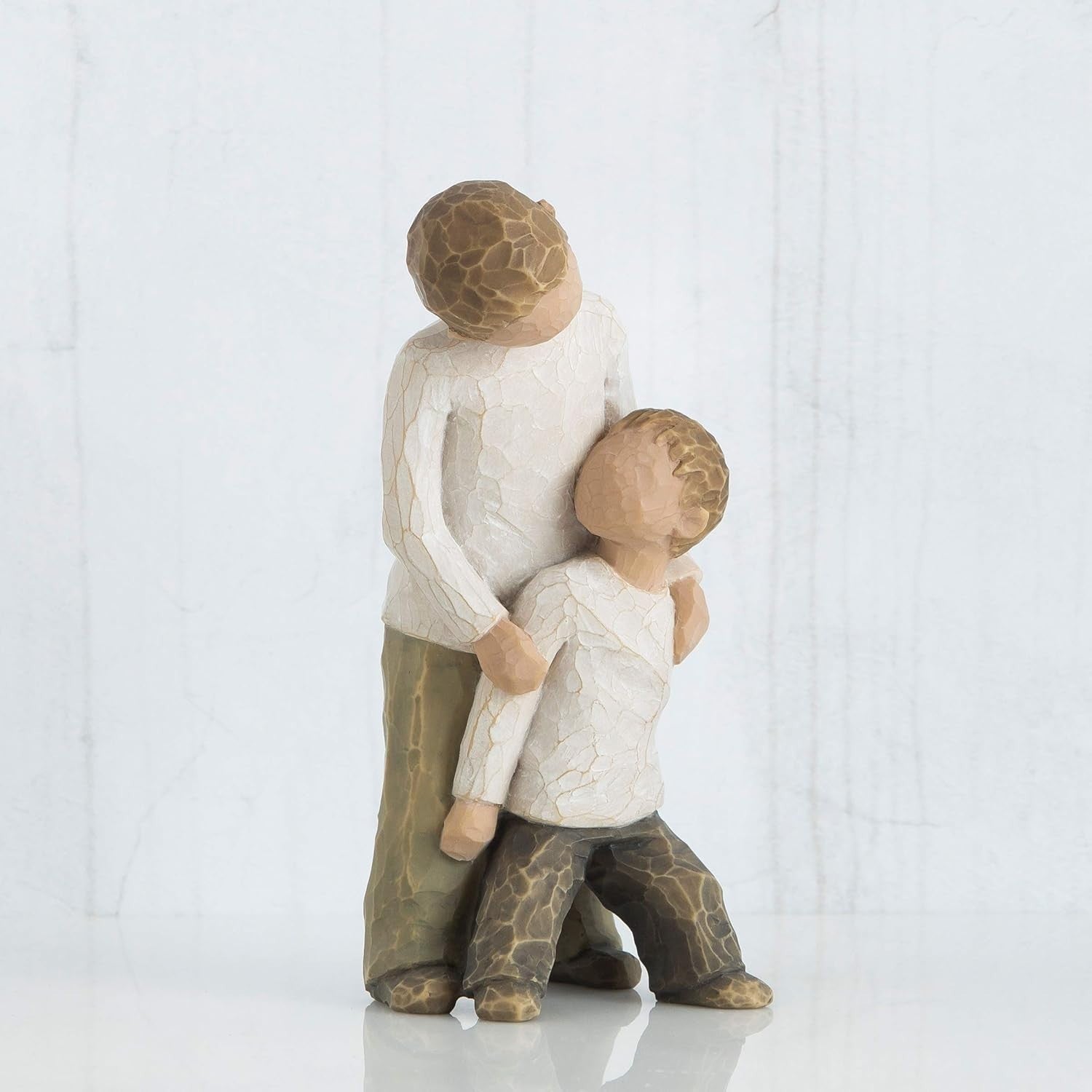 Brothers Figurine Ornament 5" Hand-Painted Resin Family Sculpture Sentimental