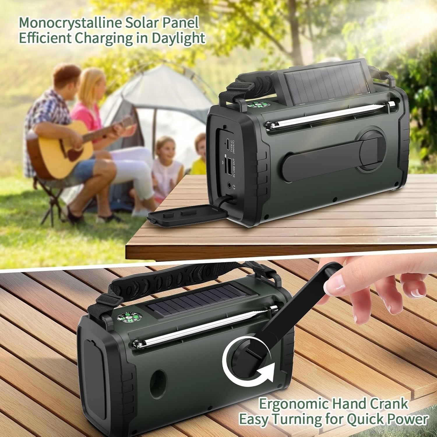 Portable DAB Radio 20000mAh Battery | Bluetooth, FM, SOS, Torch