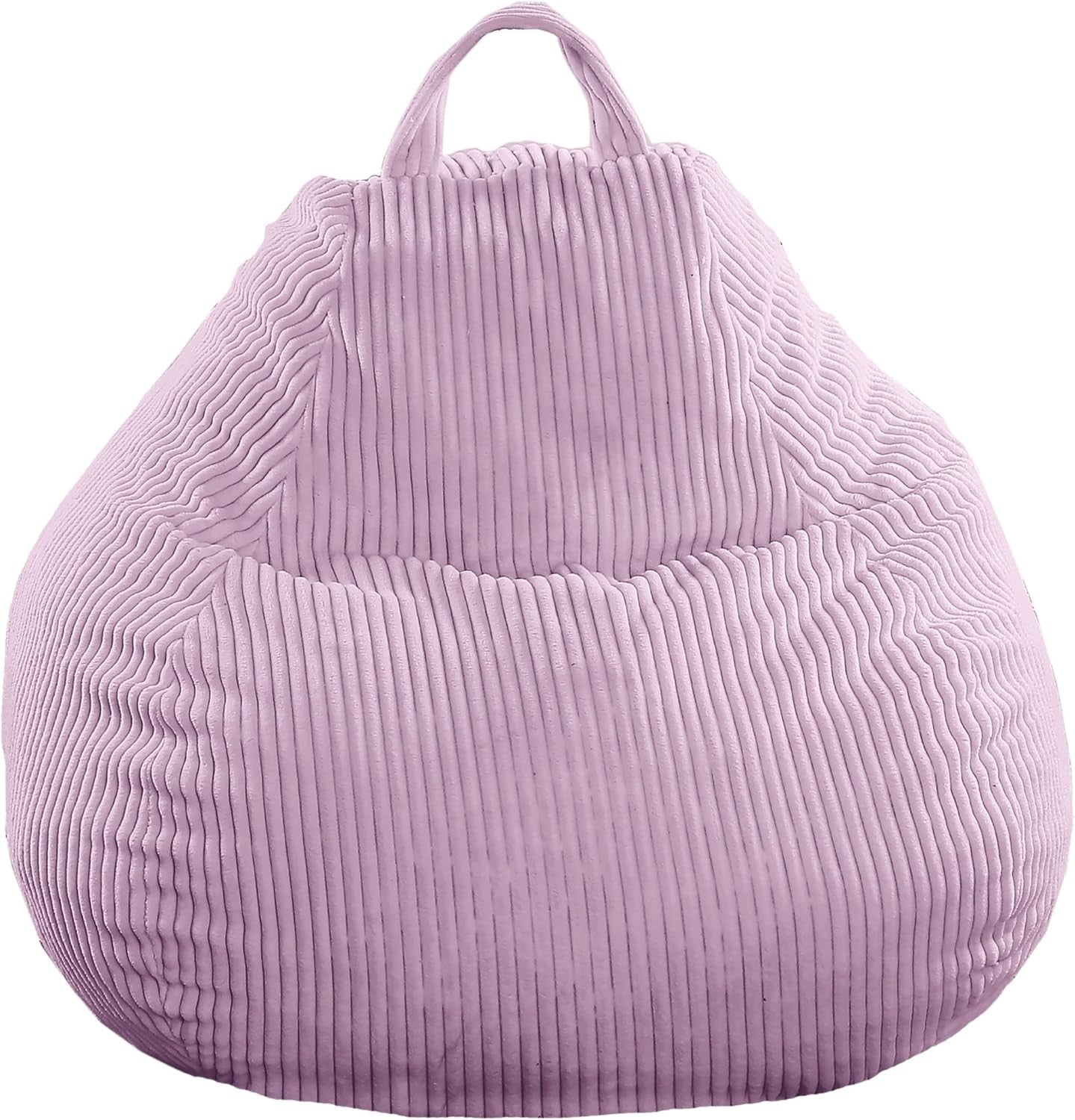 Corduroy Bean Bag Chair 120x100cm Soft Foam Filling Removable Washable Cover