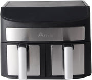 9L Dual Basket Air Fryer | 8 Presets, Dual Power Zones, Touchscreen, Low-Oil, 17