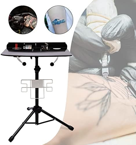 Tattoo Workstation Table Adjustable Height Portable Tool Stand