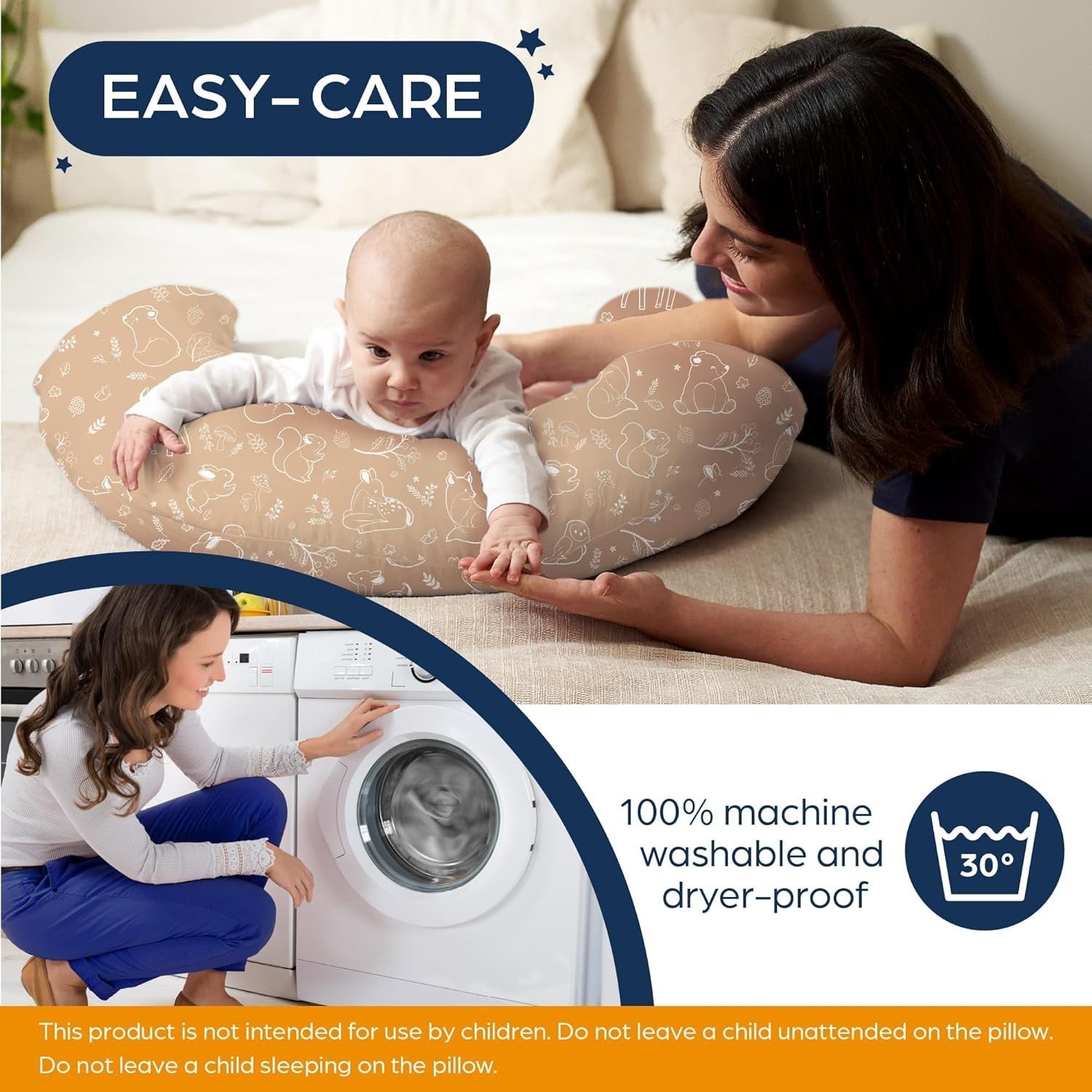 Pregnancy Pillow U Shape XXL 200x70cm Full Body Maternity Support