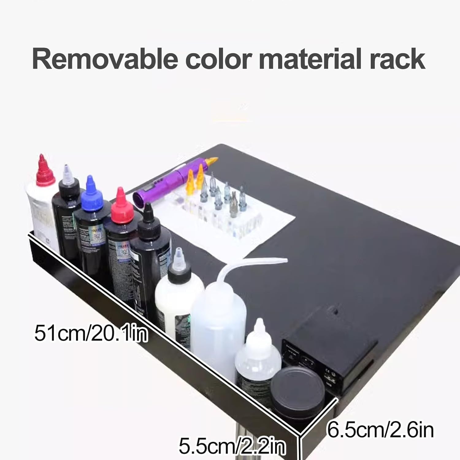 Portable Tattoo Workstation Adjustable Height Rolling Table Studio Tray