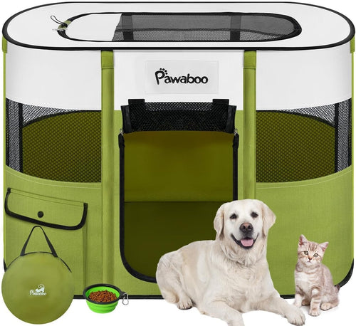 Foldable Portable Pet Playpen 90x70x60cm Waterproof Indoor Outdoor Cage.