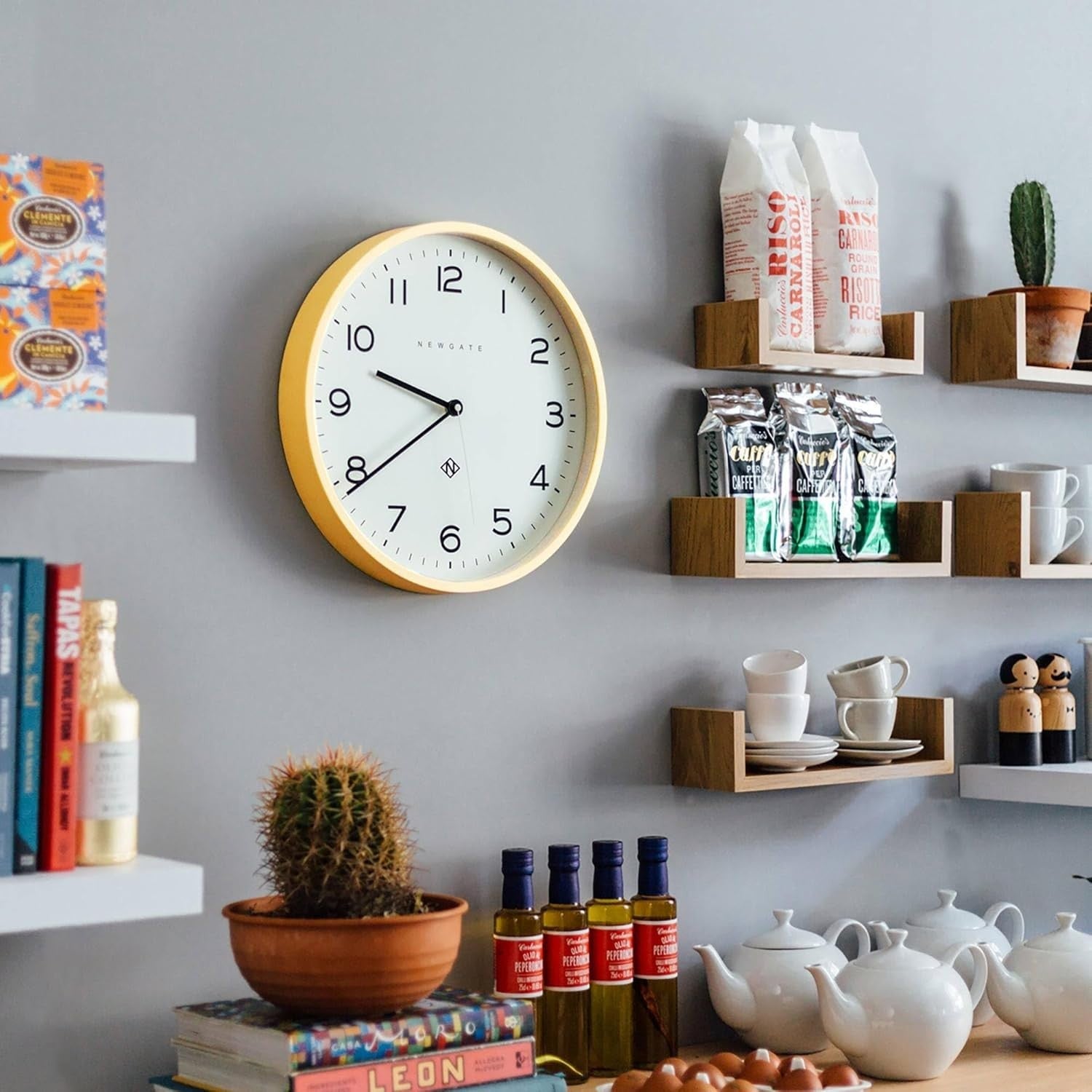 Modern Wall Clock 37cm Silent Non-Ticking Battery Kitchen Office Decor