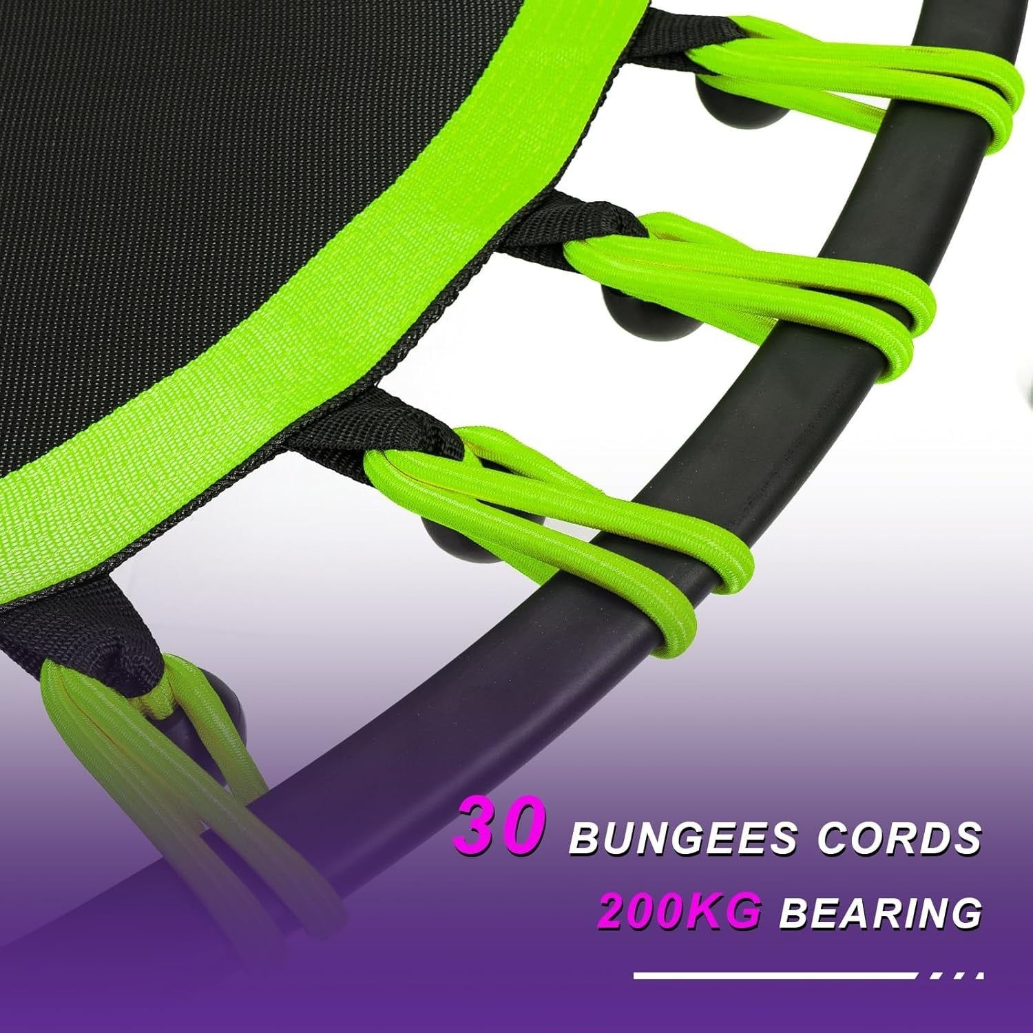 40in Quiet Bungee Rebounder Trampoline Indoor Fitness 150KG