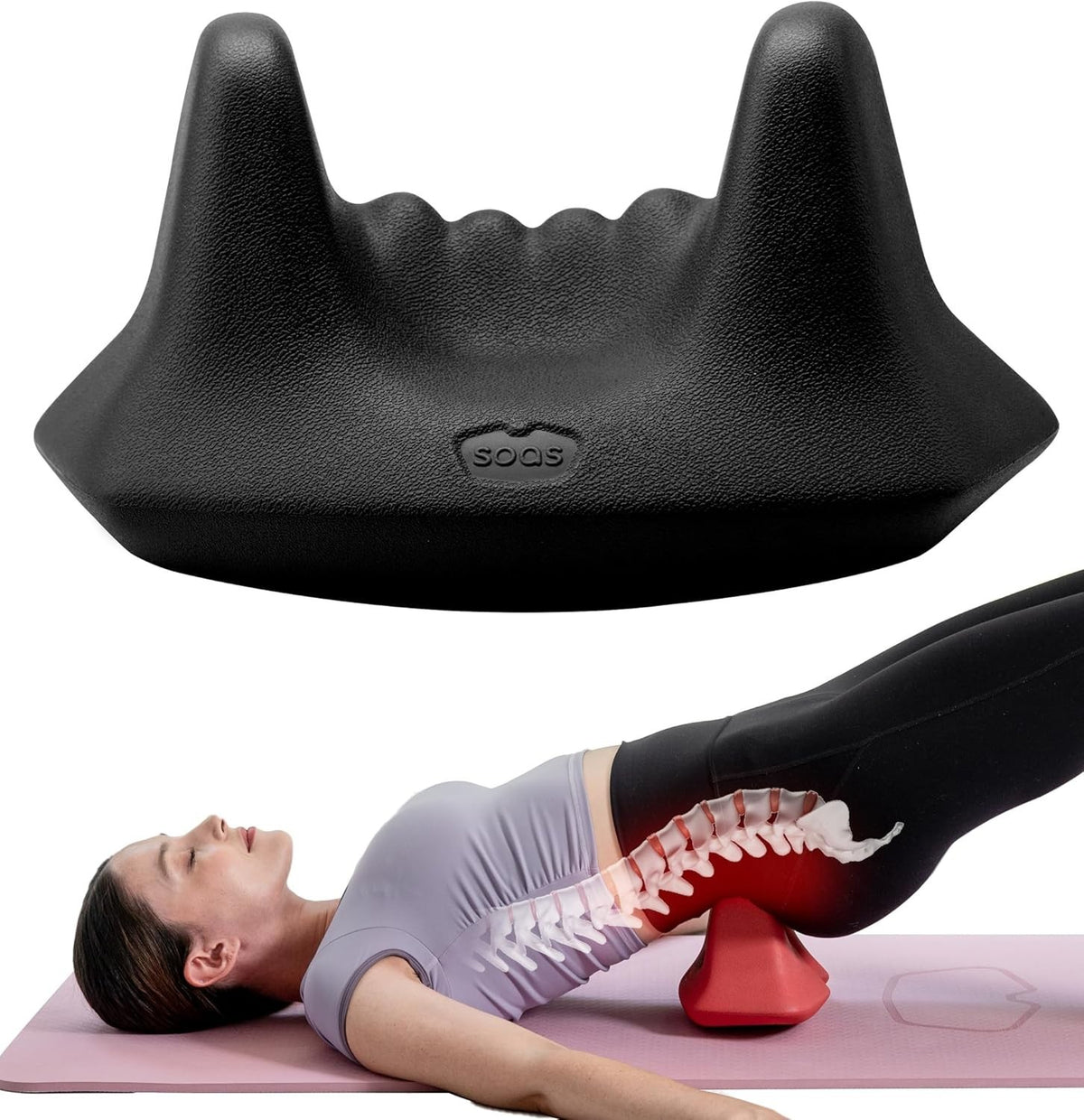 Deep Tissue Hip & Back Massager for Lower Back Pain Relief & Full Body Stretch