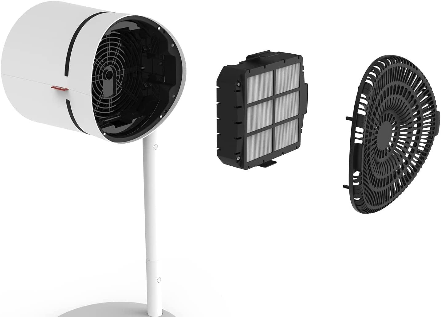 Digital Air Shower Fan & Purifier – 4 Speeds Quiet Smart Cooling Oscillating