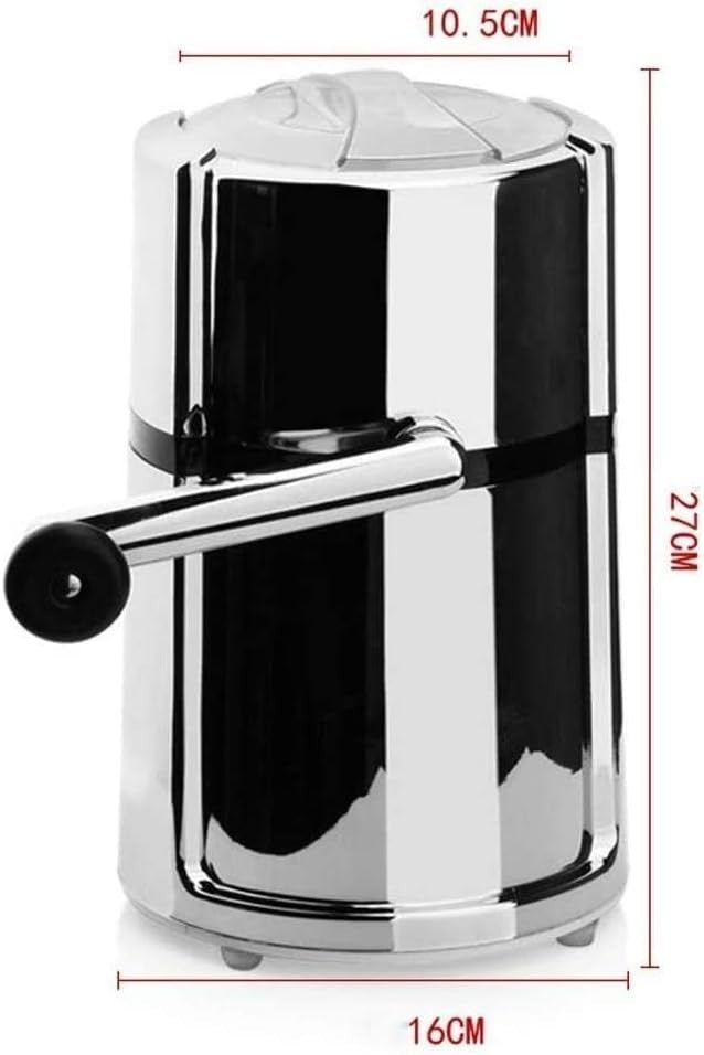 Manual Ice Crusher Stainless Steel Hand Crank Shaved Ice Maker Cocktails