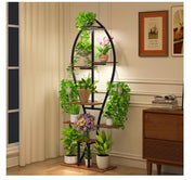 8 Tier Metal Plant Stand with LED Grow Lights Indoor Tall Flower Shelf Rack