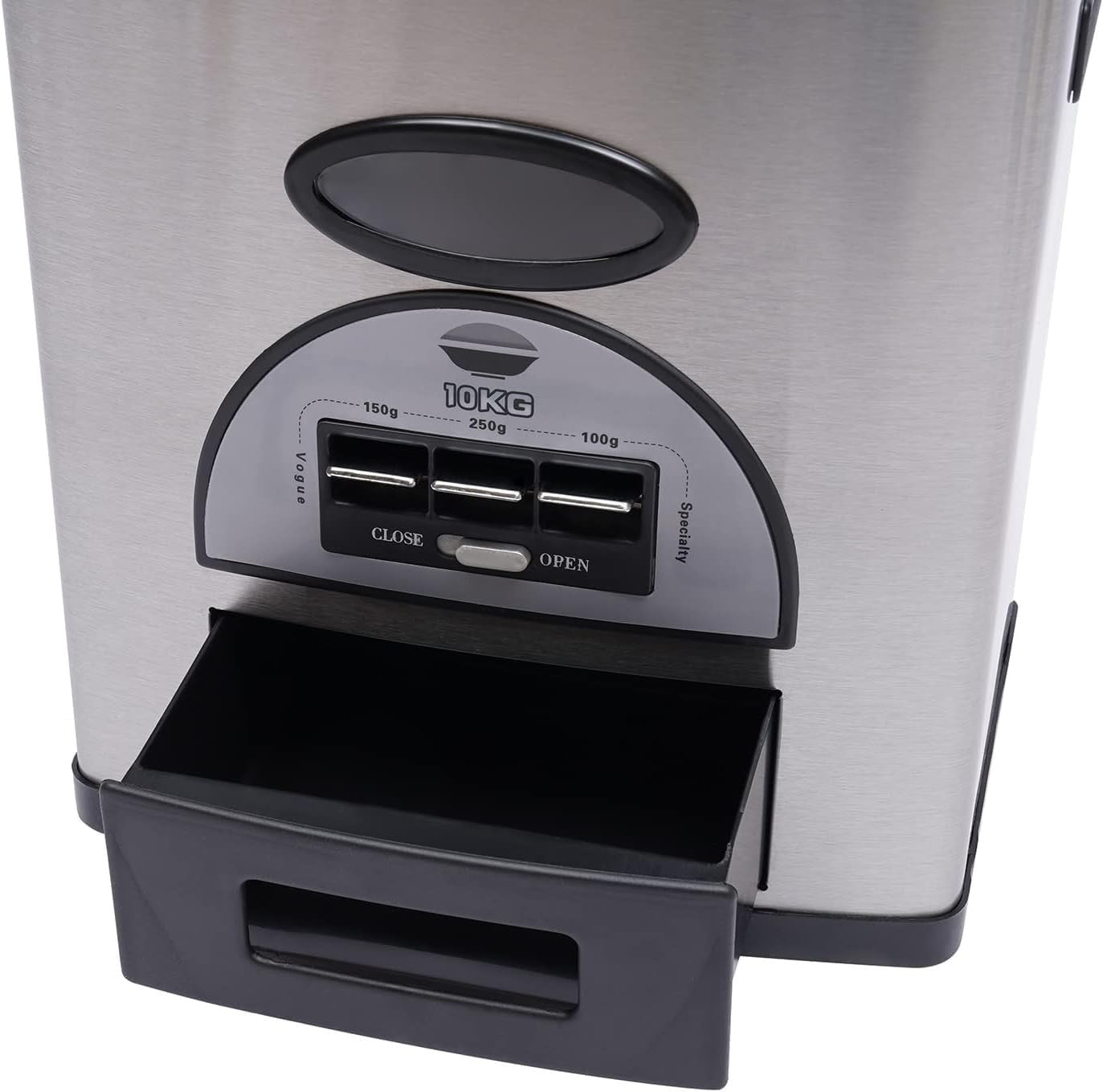 10KG Stainless Steel Rice Dispenser Automatic Grain Storage Container