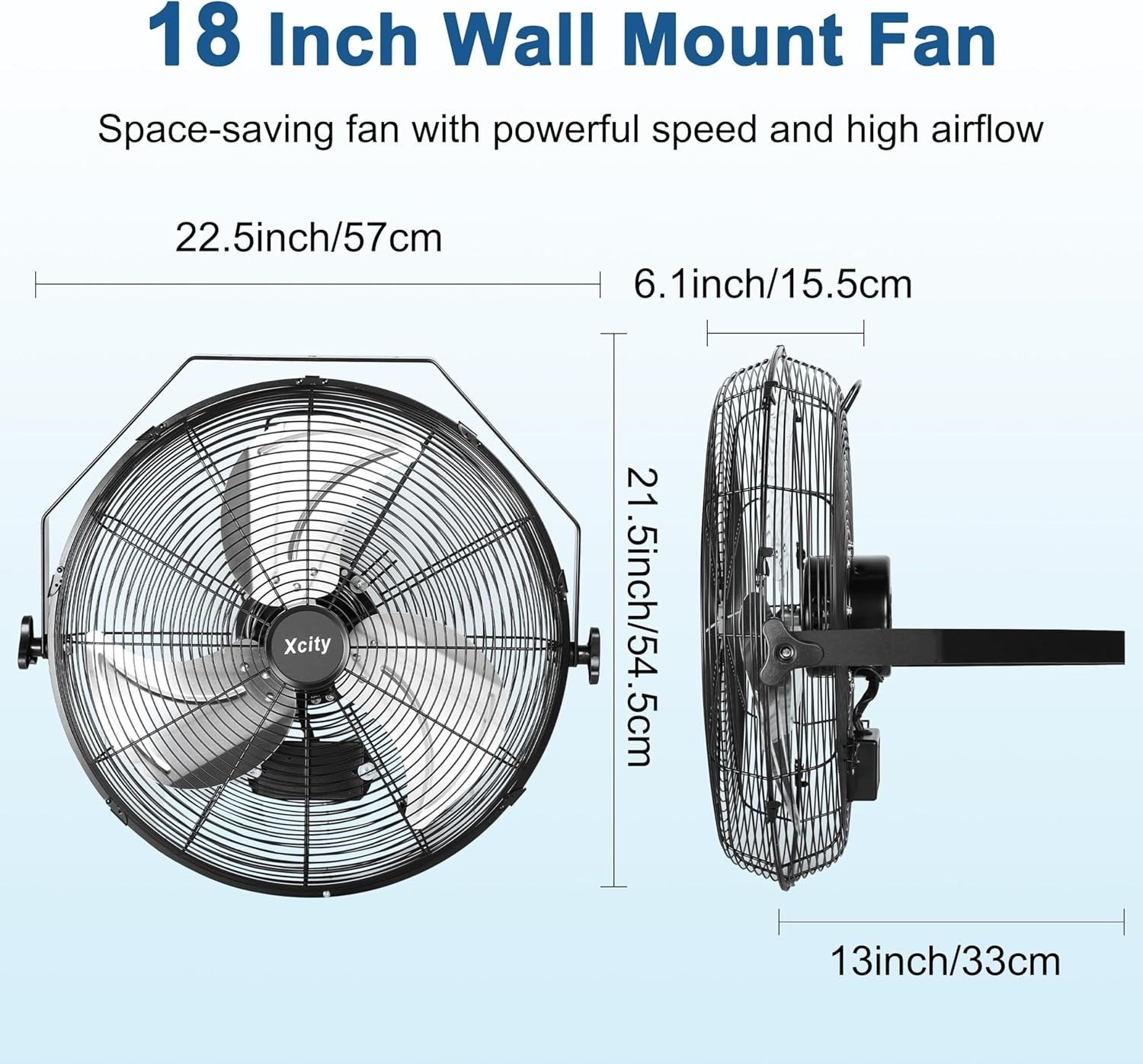 48-Inch Industrial Wall Fan – 3-Speed Heavy Duty Aluminium Blades for Garage