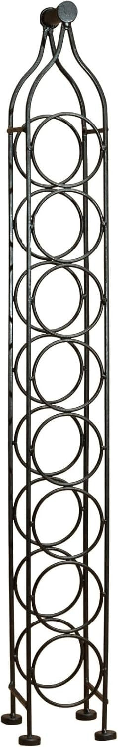 Tall Metal Wine Rack 8 Bottle Holder Free Standing Slim Floor Storage