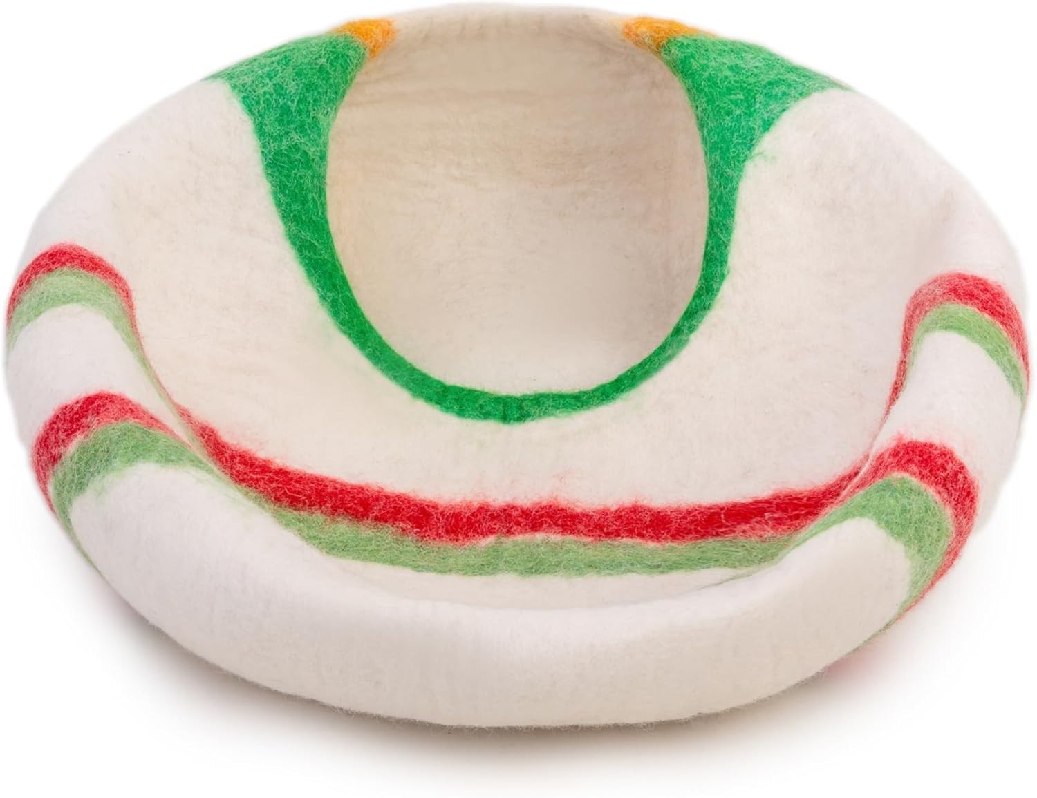 Handmade Wool Cat Cave Bed Merino Felt Indoor Cat House Kitten Hideaway