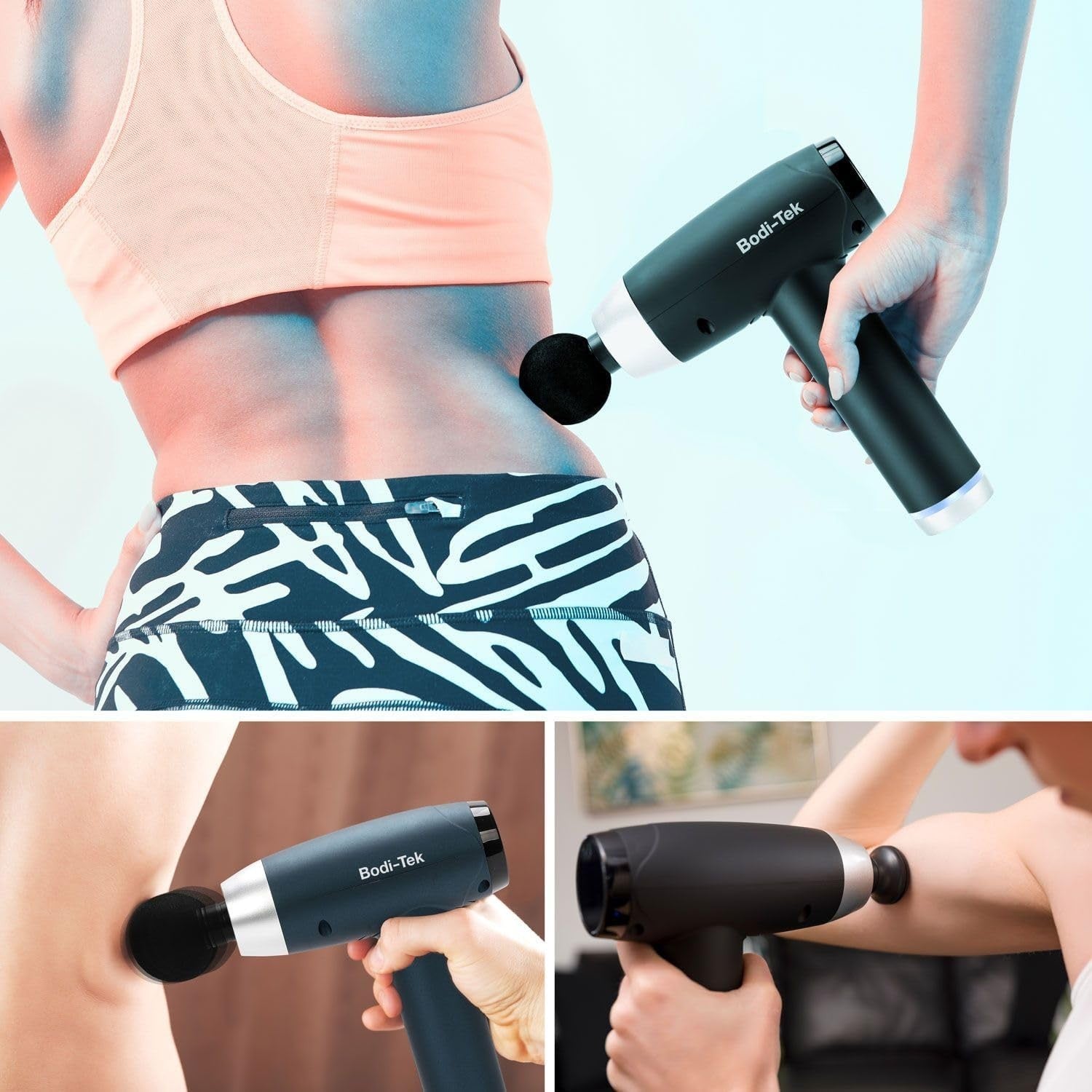 Deep Tissue Massage Gun Percussion Muscle Massager 20 Speeds LCD Quiet