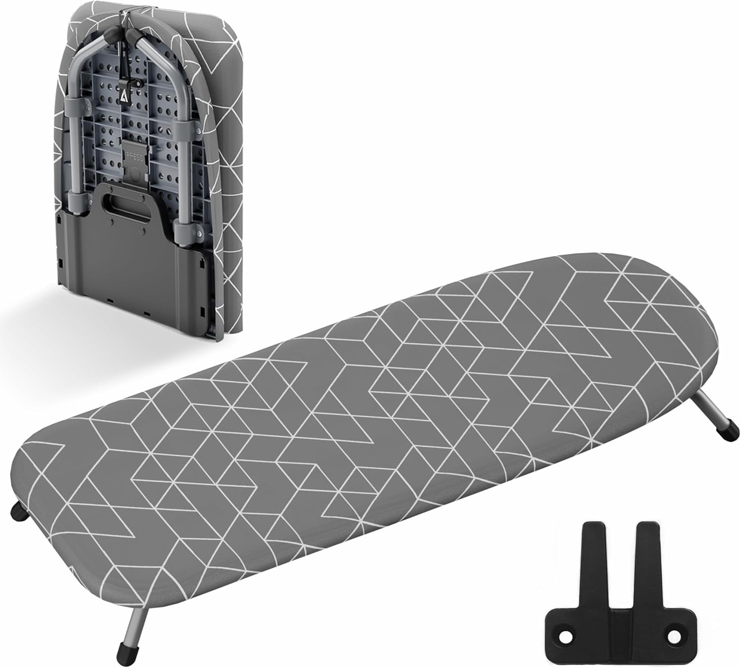 Tabletop Ironing Board Foldable Space Saving Mini Laundry Board Grey