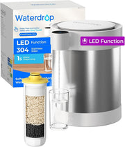 Electric Water Filter Dispenser UV Light Stainless Steel 5.3L Rechargeable