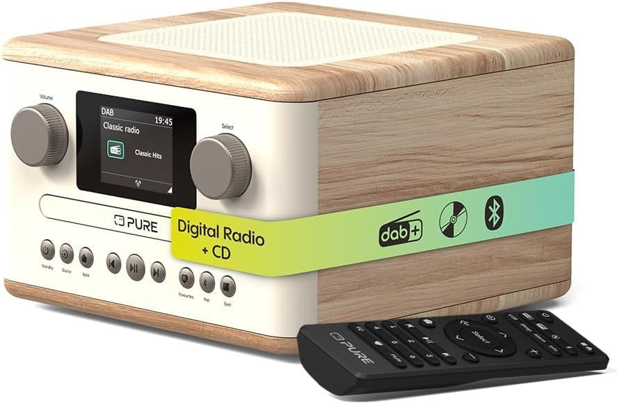Compact DAB+ CD Radio Bluetooth 5.3 USB AUX Alarm Clock Remote