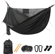 Camping Hammock with Mosquito Net & Tree Straps | Lightweight, 290x140CM