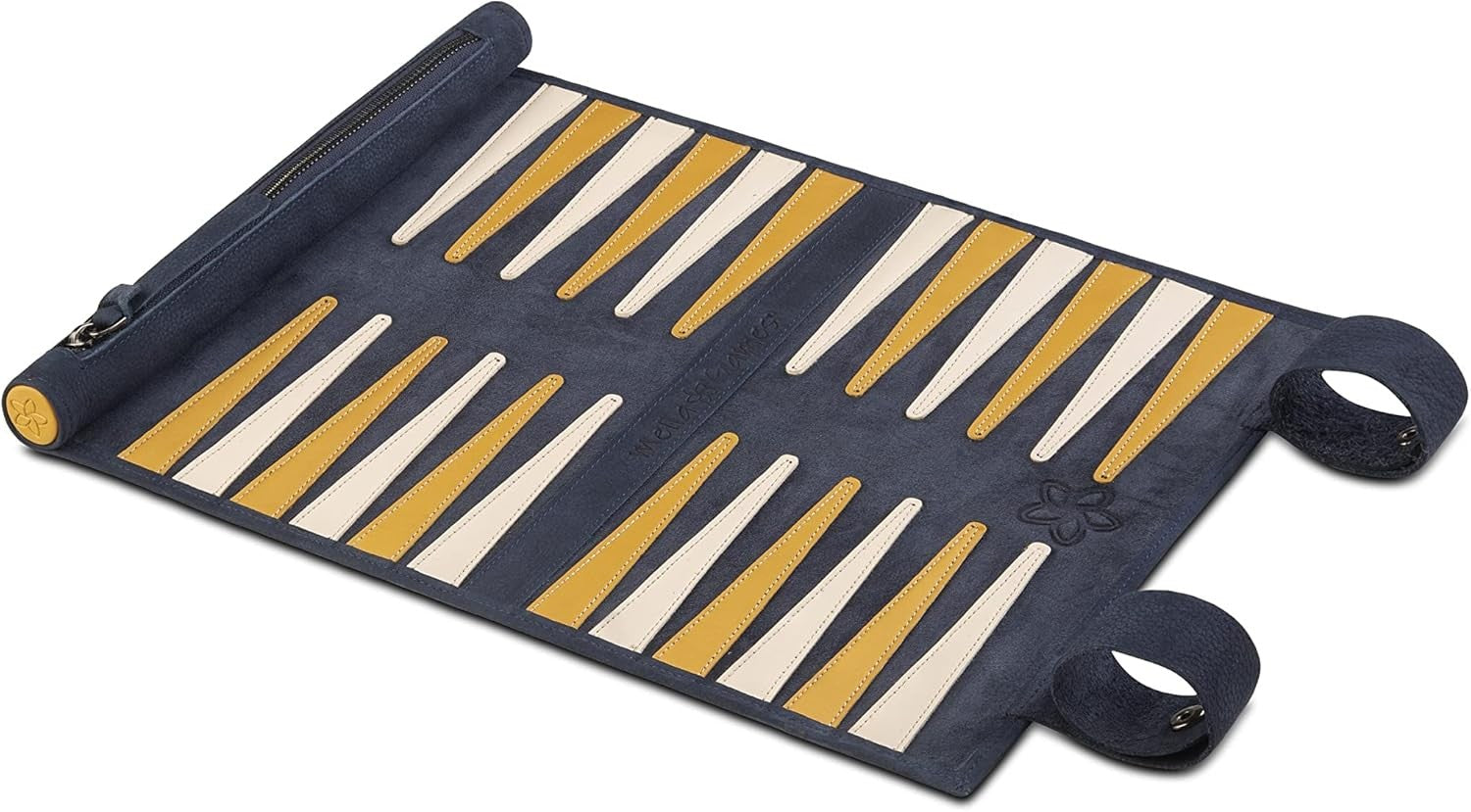 Luxury Travel Backgammon Set Genuine Leather Roll Up Portable Strategy Game
