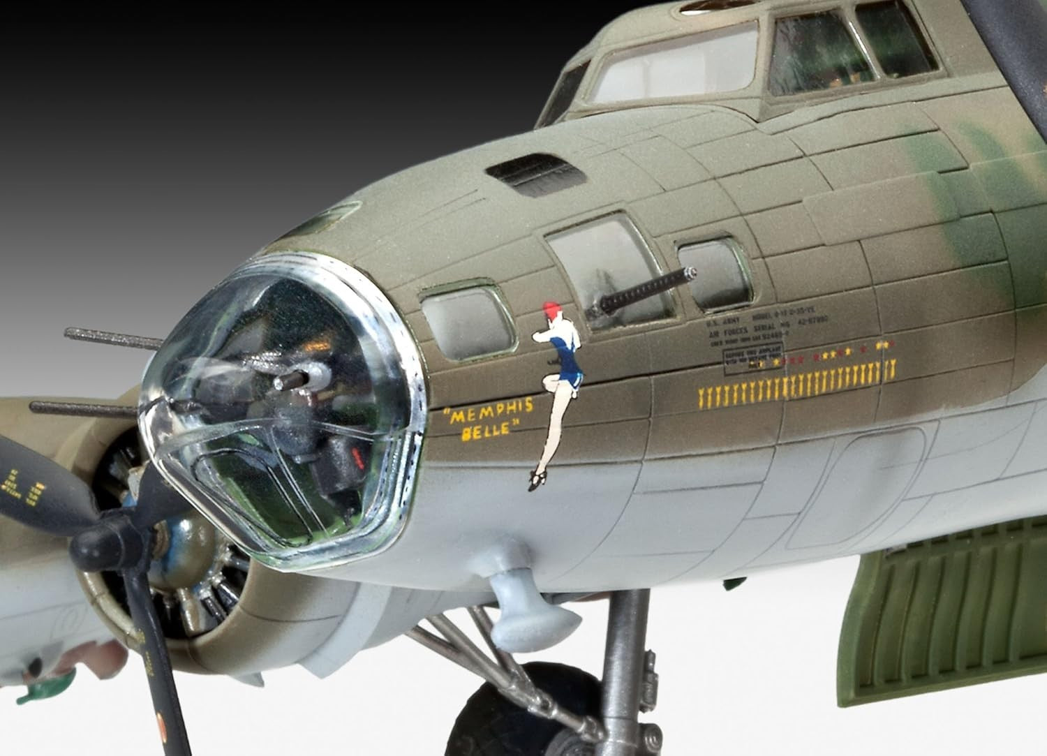 1:72 B-17F Bomber Model Kit Military Plane | 235 Parts | 32.5cm Build