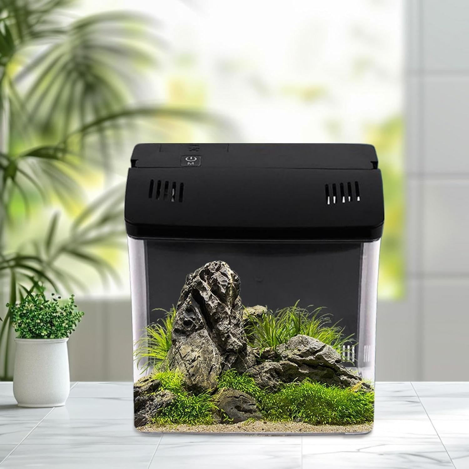 Small Desktop Fish Tank with Filter | Quiet Aquarium for Home & Office