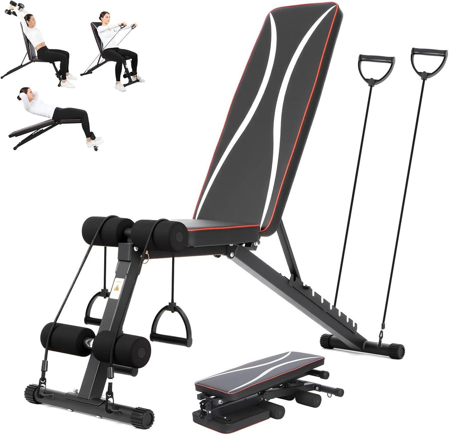 Adjustable Foldable Weight Bench 300kg Incline Decline Home Gym