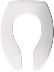 White Elongated Toilet Seat Fastening Durable Commercial Plastic