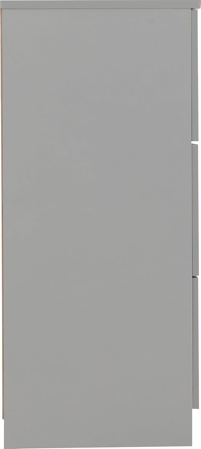 6 Drawer Chest Light Grey Bedroom Storage Unit Modern Clothes Organiser