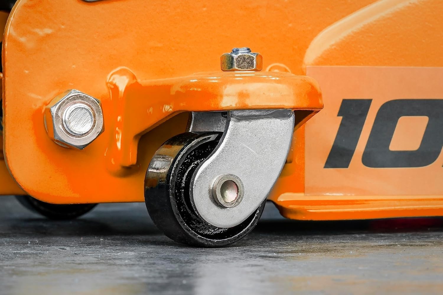 2 Tonne Low Profile Trolley Jack Car Lift 85–385mm Short Chassis Orange