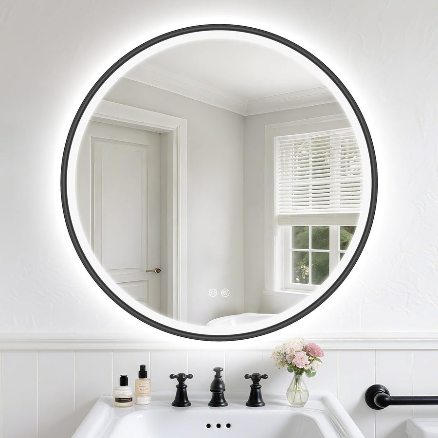 LED Bathroom Mirror 60x60cm Anti-Fog Memory Touch Dimmable
