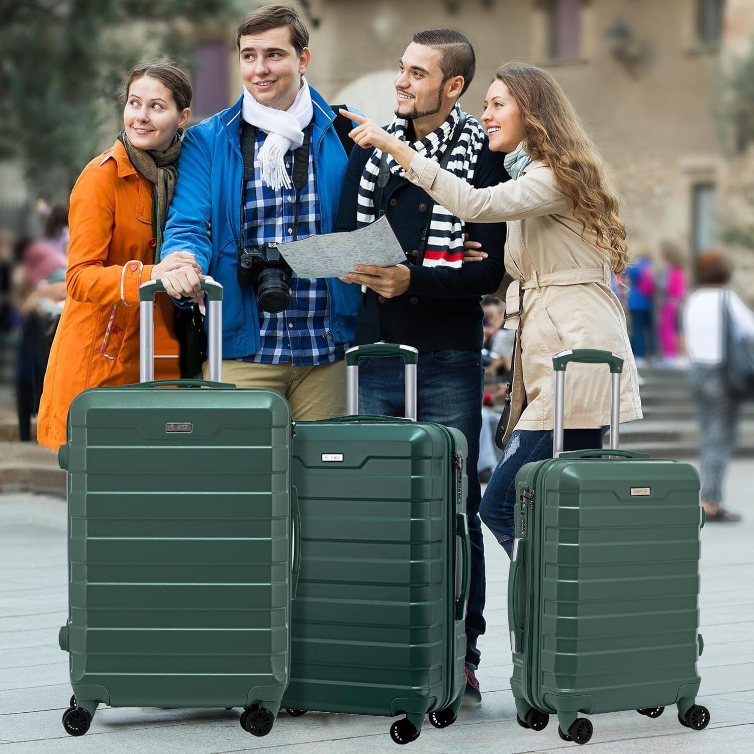 Full Luggage Set 20” 24” 28” Lightweight Hard Shell TSA Spinner Wheels