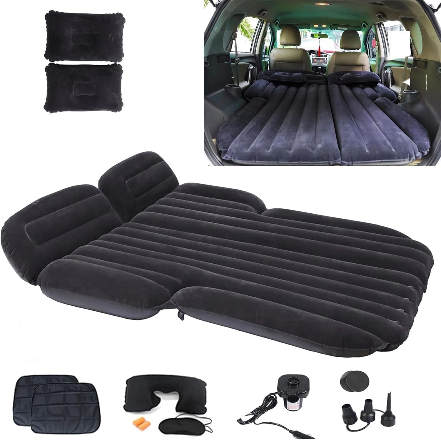 Inflatable SUV Air Mattress – 195x130cm Car Camping & Travel Bed