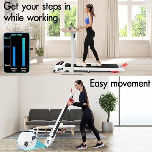 Foldable Home Walking Treadmill 3HP Under Desk Jogging Running Machine