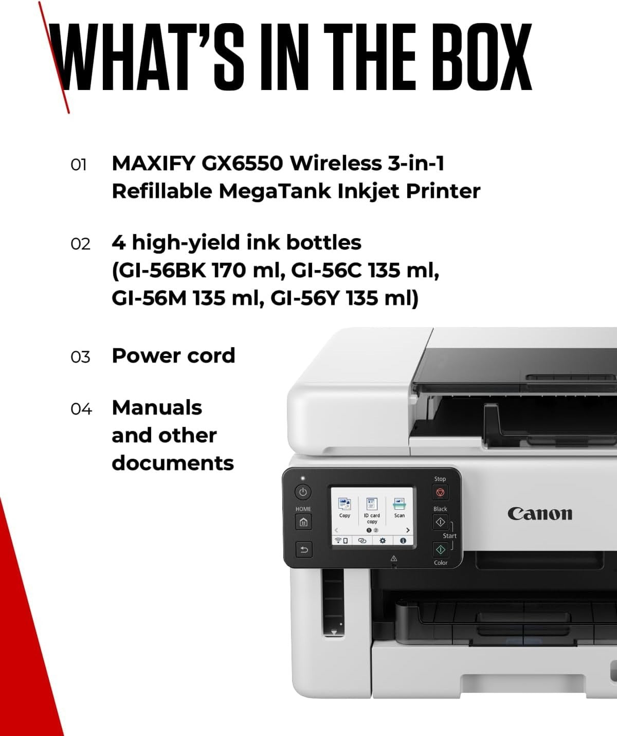 All-in-One Wireless MegaTank Printer | Duplex, ADF, Copier & Scanner, White