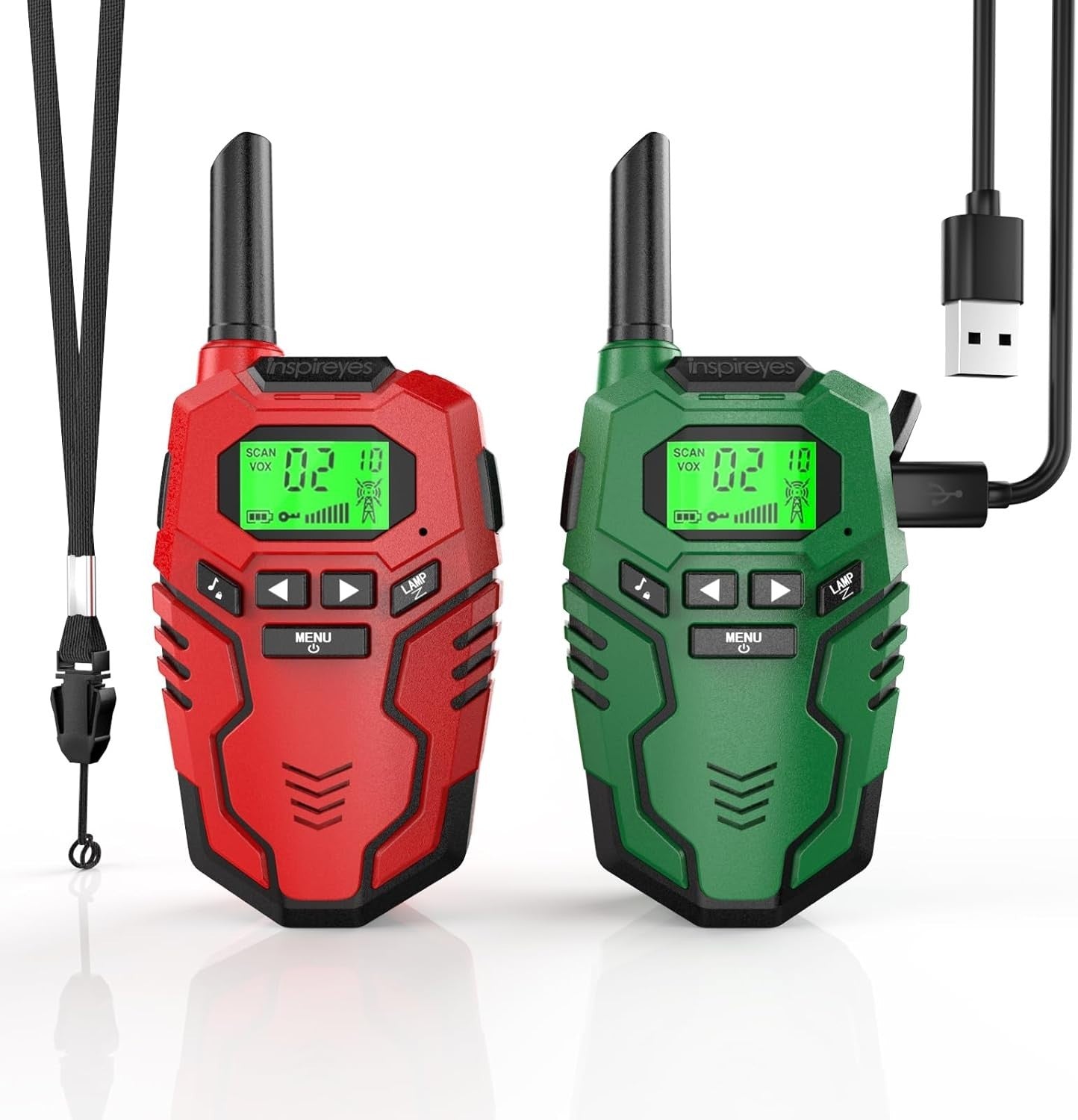 Kids Rechargeable Walkie Talkies 2 Pack Long Range VOX 2 Way Radio