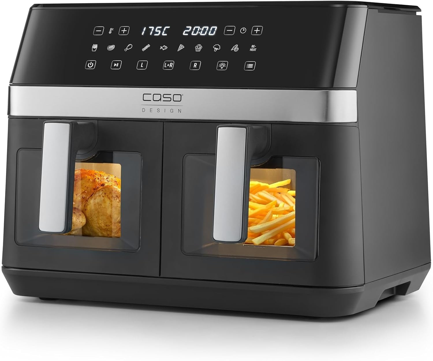 Dual Air Fryer & Mini Oven 14L | Twin 5.5L Baskets | 10 Presets | Fast Cooking