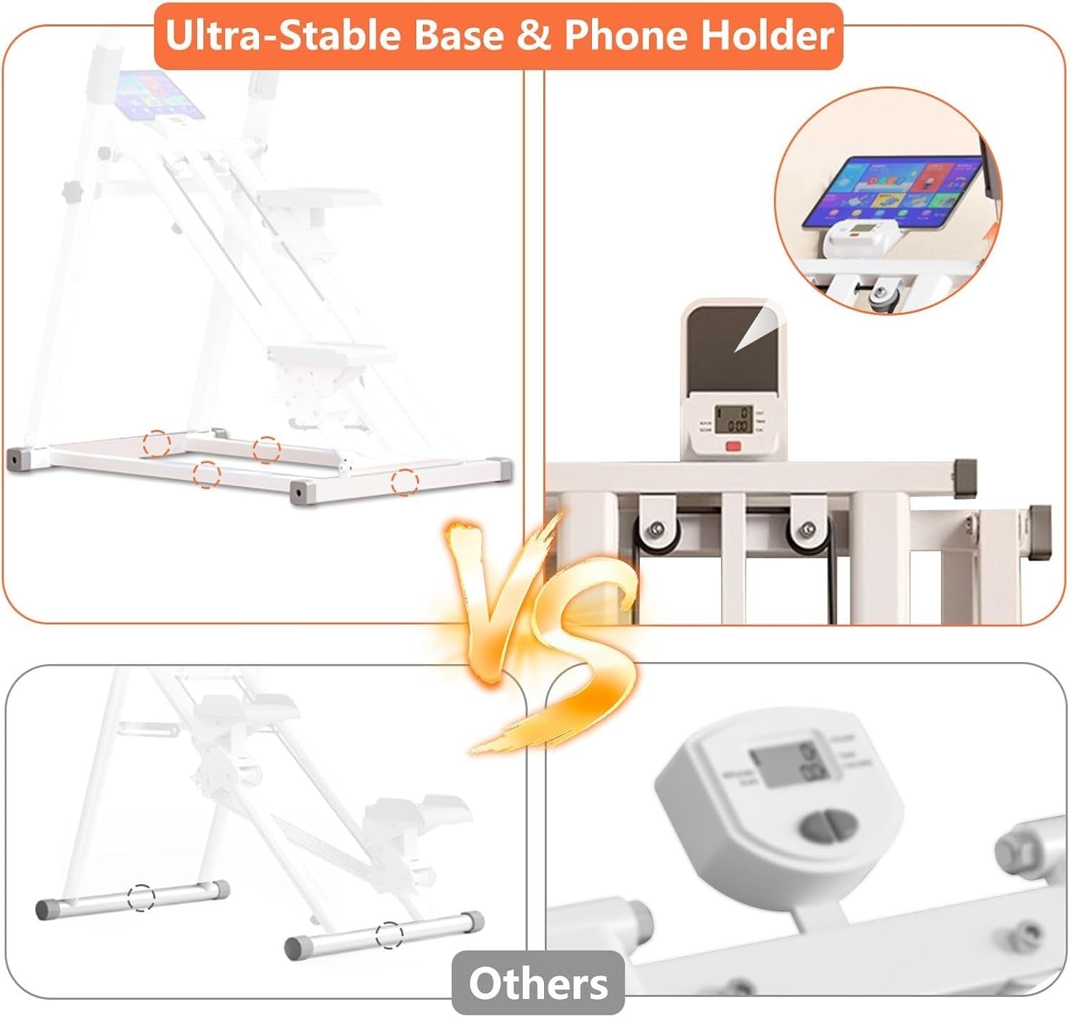 Foldable Stair Stepper Vertical Climber LCD 3-Incline Modes Ultra-Stable Base