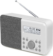 Portable DAB+ FM Digital Radio Bluetooth Alarm Stone Grey