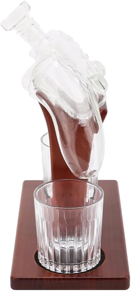 Whiskey Decanter Set with Glasses Gaming Controller Style Gift for Men