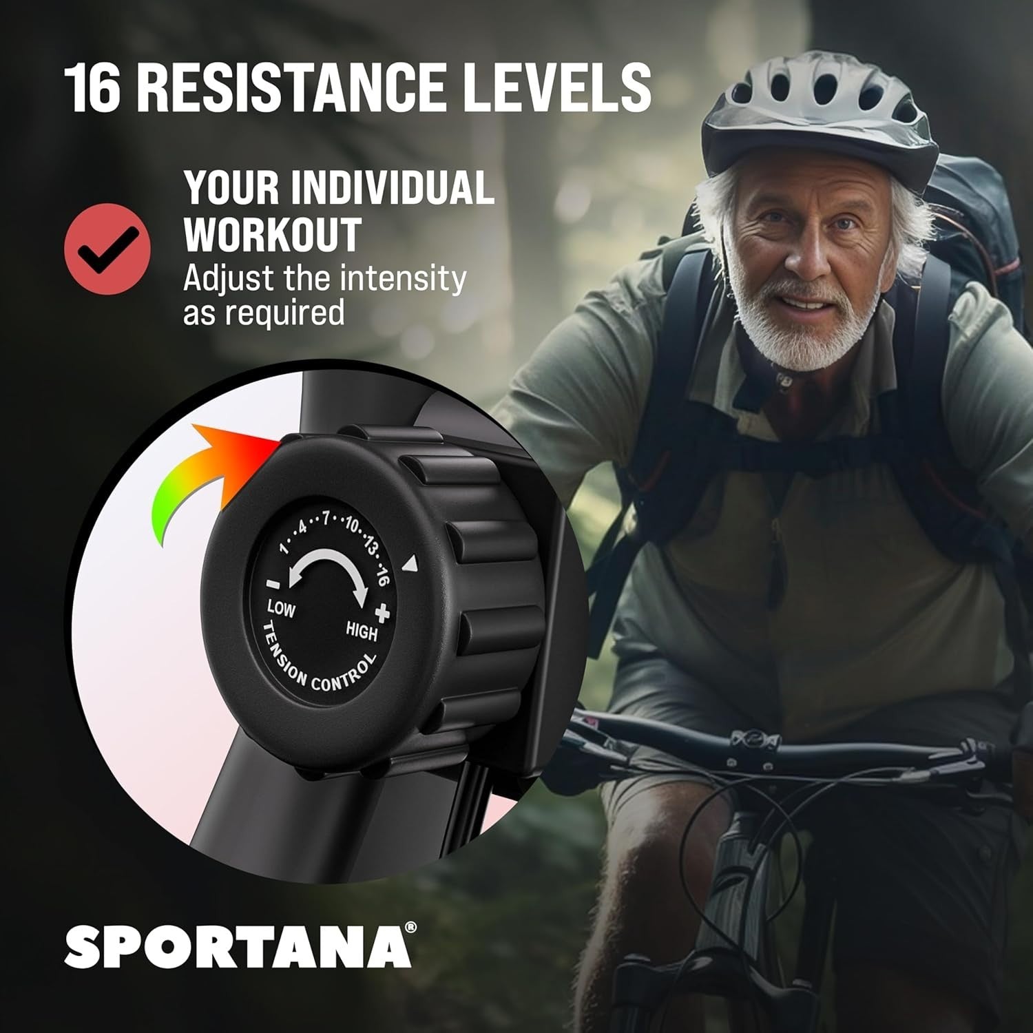 3-in-1 Folding Exercise Bike w/ 10-Level Magnetic Resistance & Fitness Bands