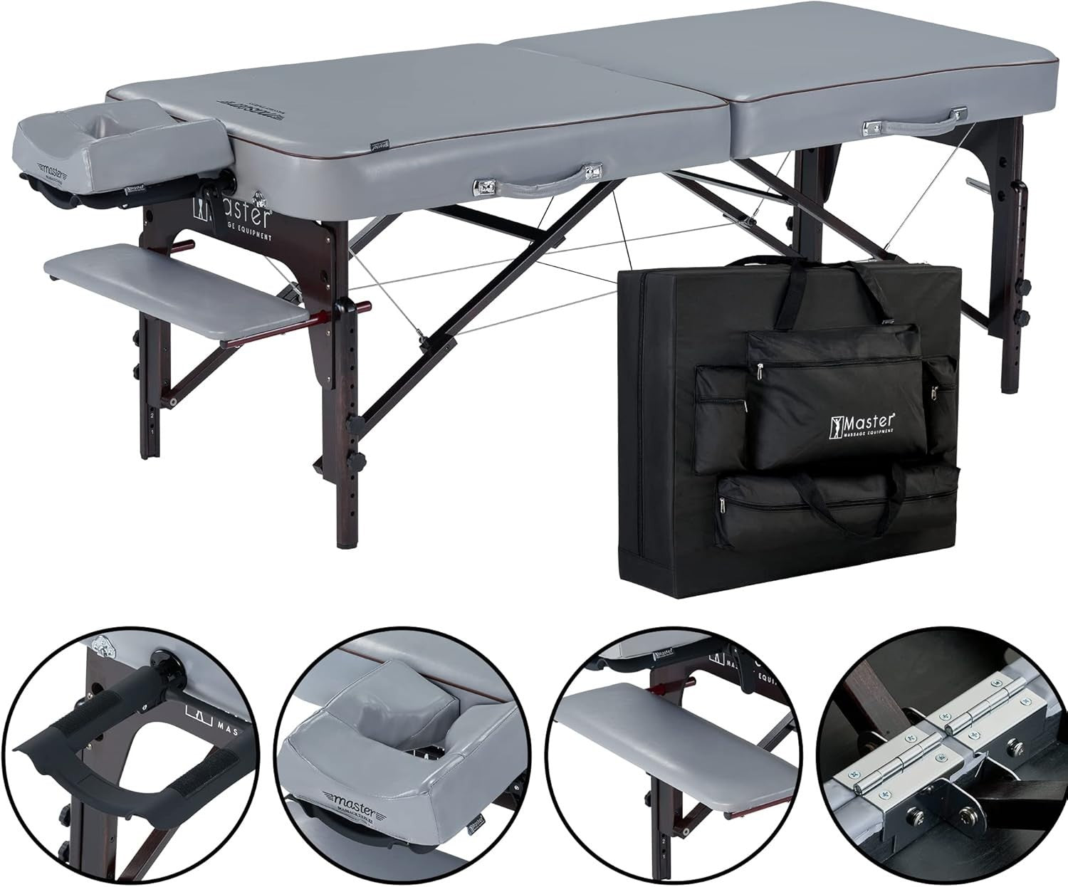 Portable Massage Table 71cm Wide Foldable Reiki Beauty Spa Bed w/ Accessories