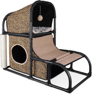 Cat Condo House Scratching Post Tree Bed Climber Peek Hole Kitten