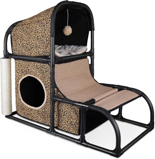 Cat Condo House Scratching Post Tree Bed Climber Peek Hole Kitten