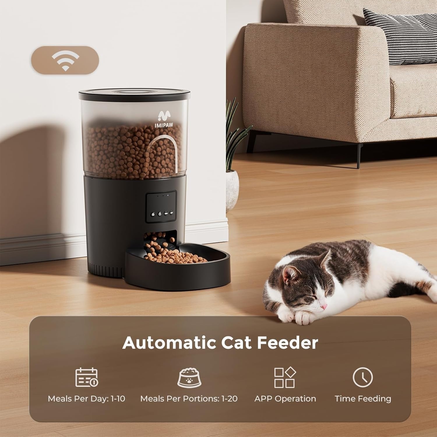 5G WiFi Automatic Pet Feeder App Control Timer Food Dispenser