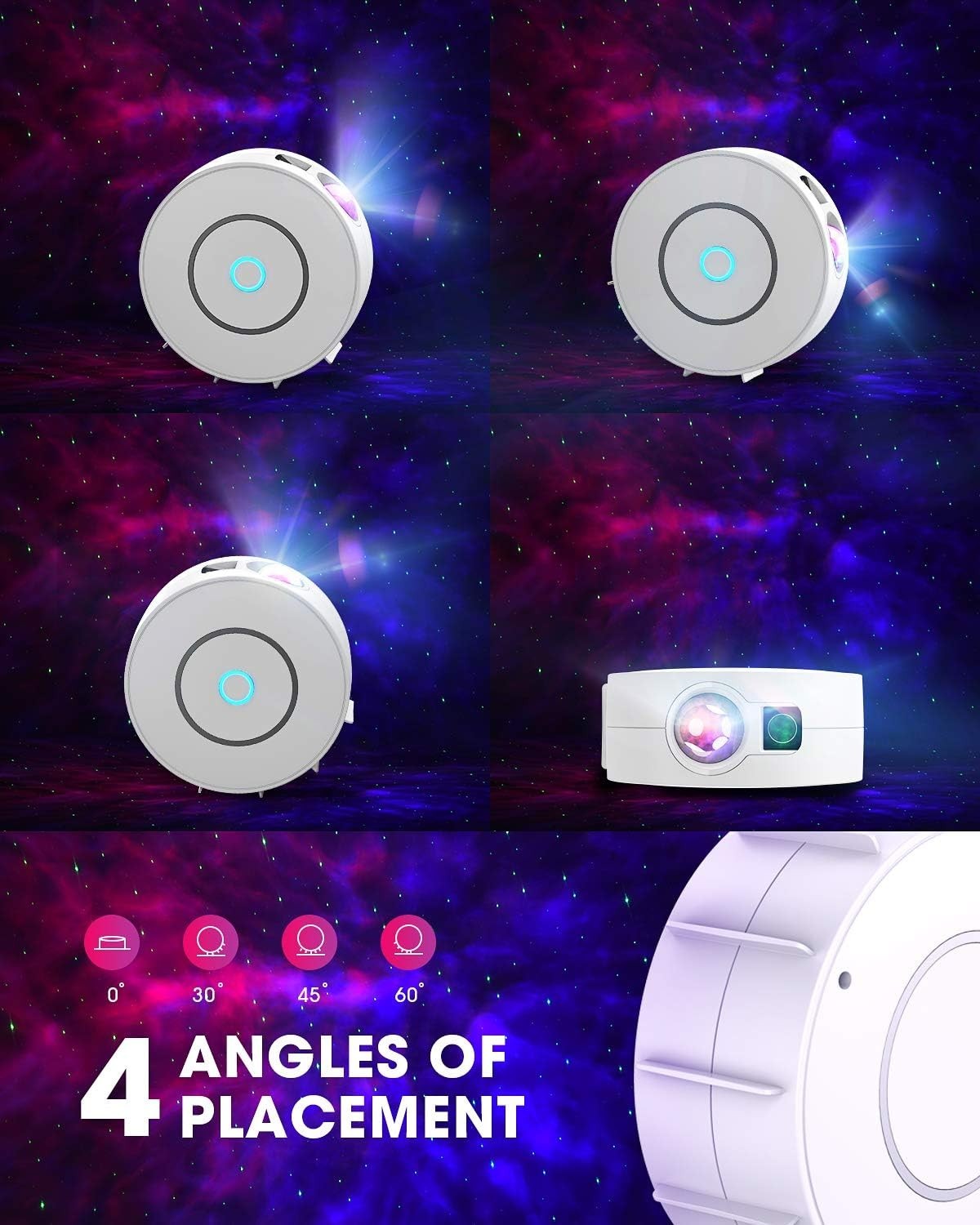 Smart Galaxy Projector WiFi LED Star Light Alexa Voice RGB Night Lamp