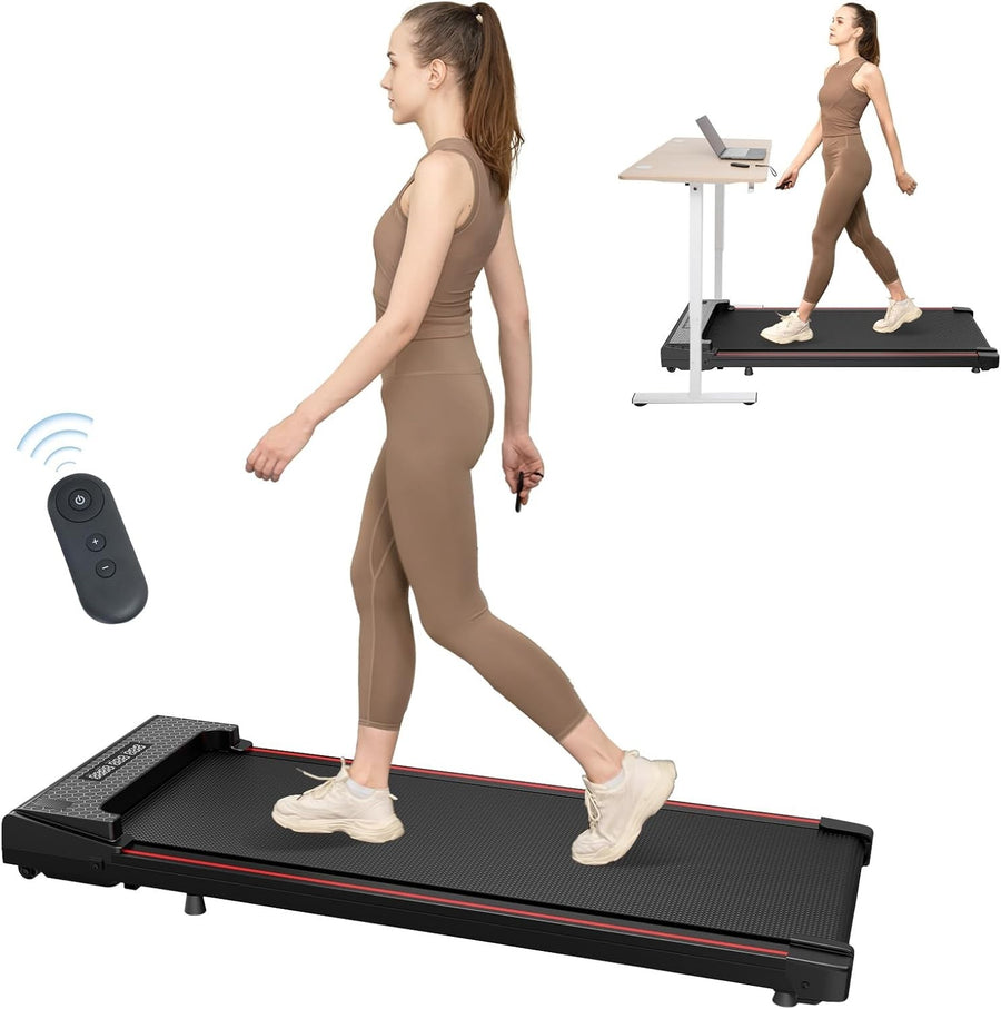 Under Desk Treadmill 1-6km/h Portable Home Office Walking Pad LCD Remote