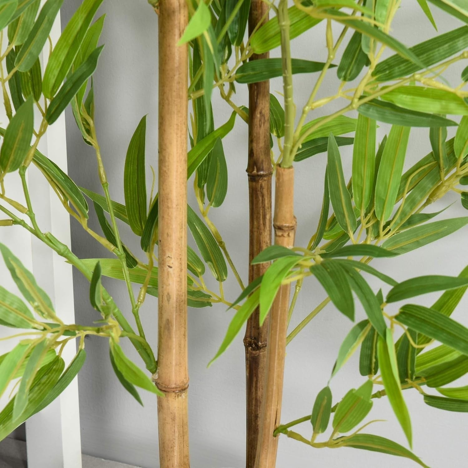 Set of 2 Artificial Bamboo Trees 120cm 4FT Faux Green Plants Home Garden Decor