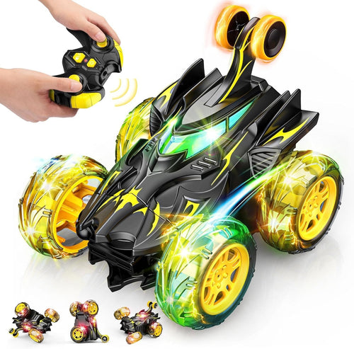 360° Flip Bat RC Car Toy 2.4GHz LED Stunt Car Gift for Boys Girls Age 3-9