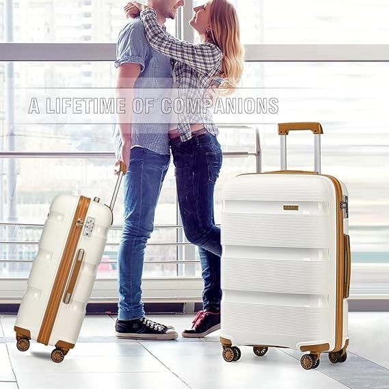 Lightweight 24 Inch PP Hard Suitcase 4 Wheel Spinner TSA Lock